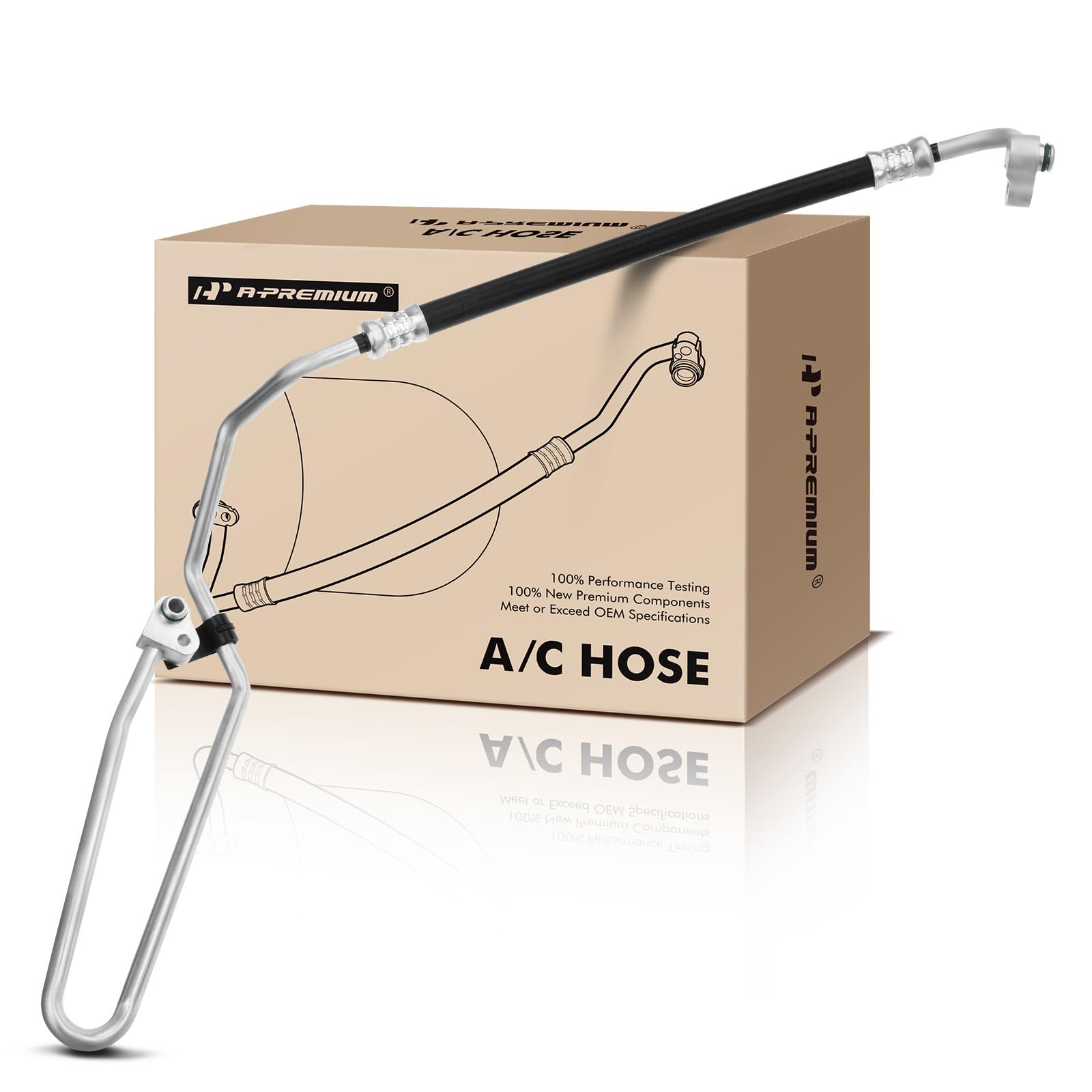 A-Premium A/C Discharge Line Hose Assembly Compatible with Acura MDX 2003-2006, Honda Pilot 2005-2008, Ridgeline 2006-2008, V6 3.5L, Compressor to Condenser