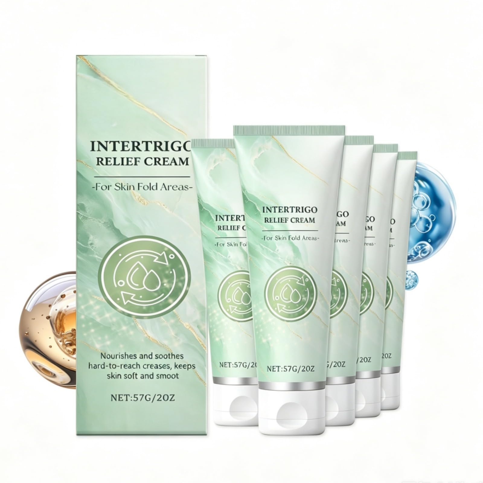 Crème De Soulagement Intertrigo, Crème Contre Les Plis Cutanés Formule À Absorption Rapide, Lotion Apaisante Non Grasse, Aide À Réduire Frottements Et Irritations Pour Hommes Femmes