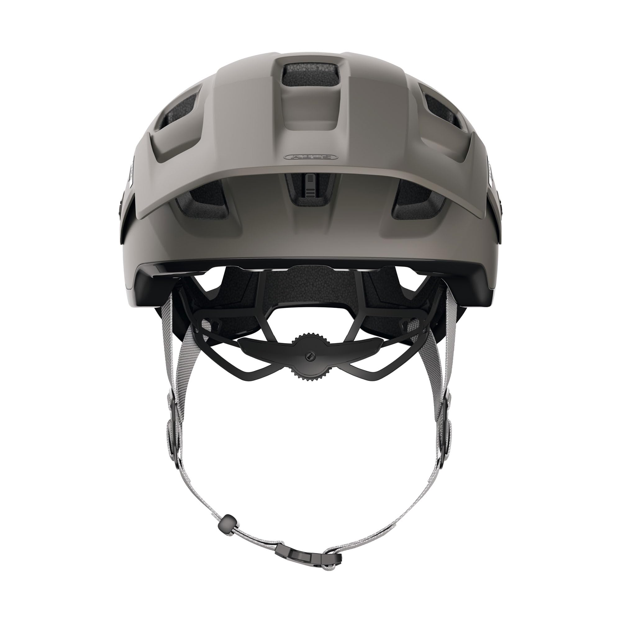 ABUS MTB-Helm MoDrop, Grau, S | In-Mold-Verfahren, Verstellsystem, Goggle-Halterung, Zopf-Öffnung