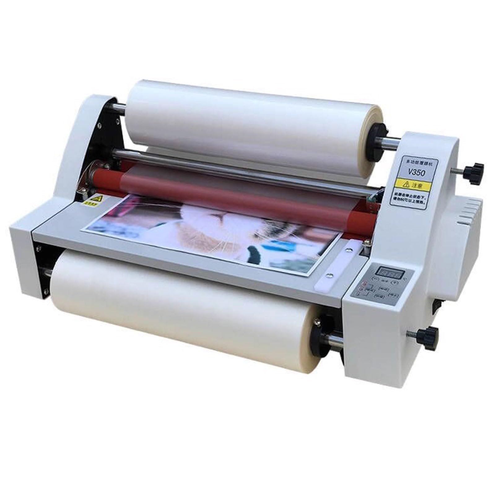 SENJINGHUA Four Rollers Laminating Machine, Hot and Cold Roll Laminator Thermal Roll Laminating Machine for Single/Dual Sides Paper Lamination, for Home Commercial Office School 460mm
