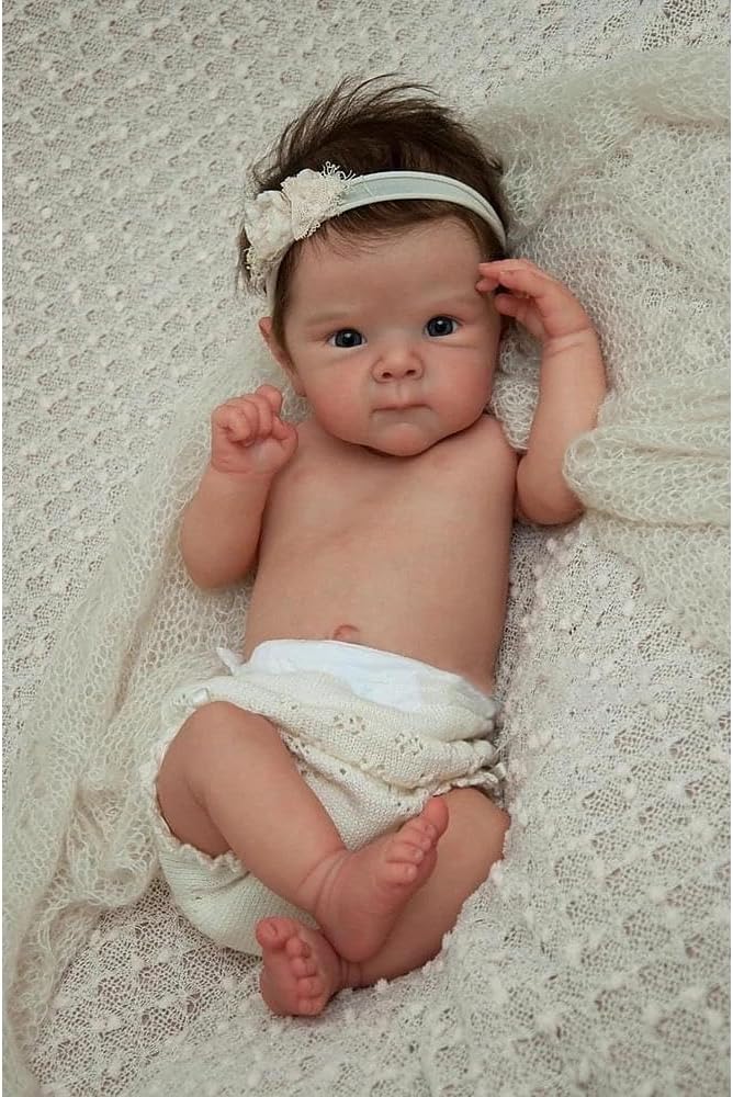 Zero Pam Reborn Baby Dolls Girls 18 Inch Realistic Toddler Girl Doll, Lifelike Reborn Baby Dolls Silicone Full Body, Anatomically Correct Silicone Babies with Feeding Accessories