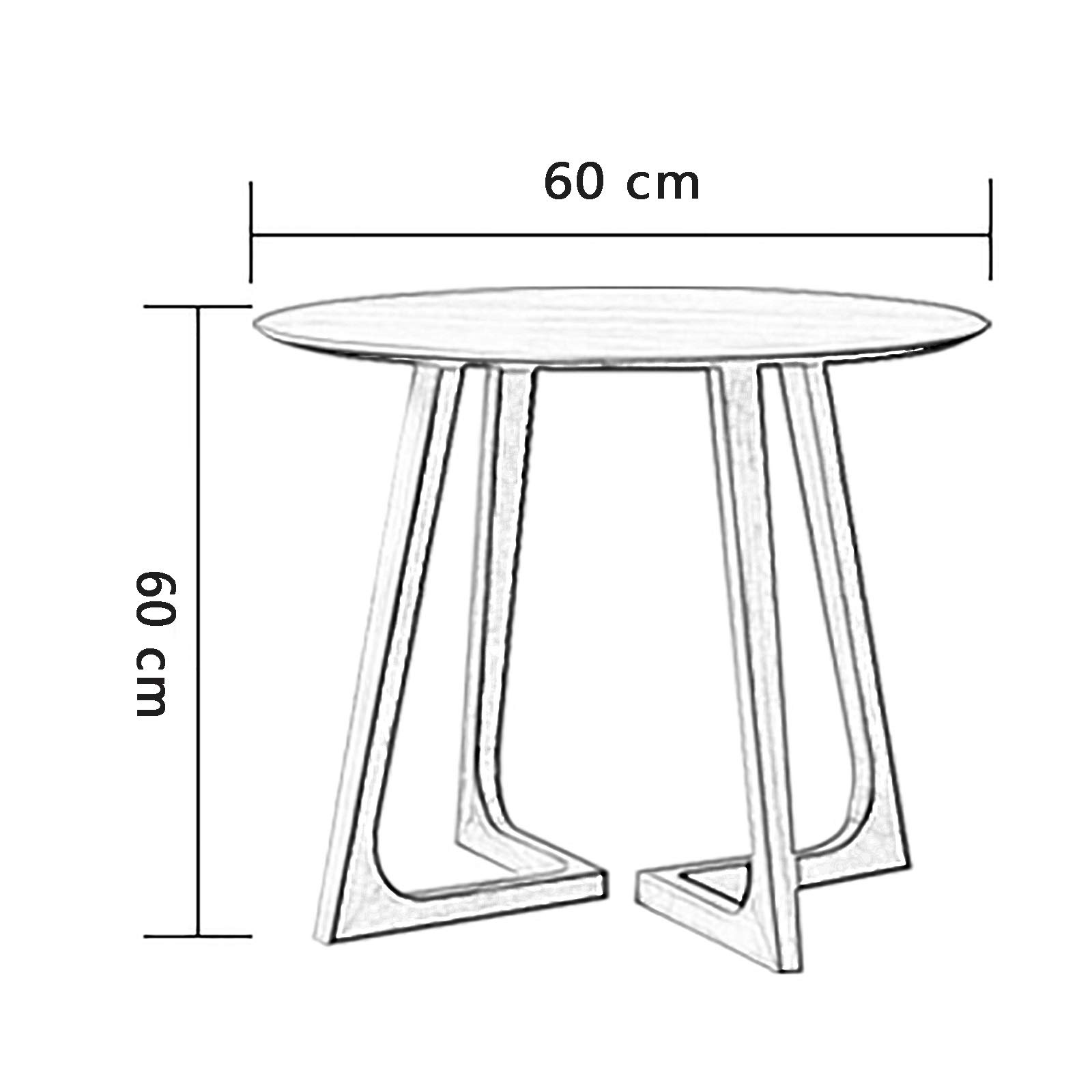 GArcan Couchtisch, Beistelltisch, Tee-Beistelltisch, Beistelltisch, Massivholz-Beistelltisch mit Holzbeinen, Couchtisch, runder Snack-Tisch, einfach zu montieren, Sofatisch, Kleiner Nachttisch, Bei