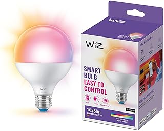 WiZ WiFi Smart LED Globo Bulb, White and Colorful RGB Light, Frosted E27, 75W Equivalent, SpaceSense Technology, Voice Con…