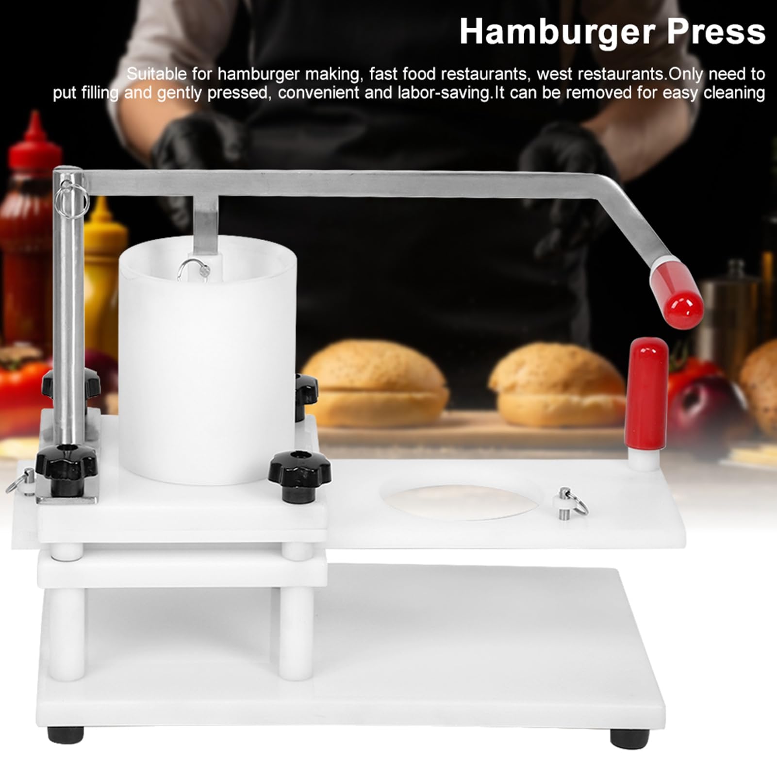 POENVFPO Stampaggio durevole per hamburger per e ristoranti, 52,6 x 43,9 x 30 cm PE