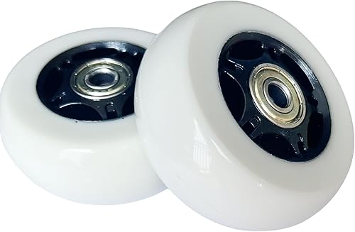 Ruedas duraderas y gruesas de 2.992 in x 1.181 in para Crazy Cart V7+ y Crazy Cart XL V3+- Juego de 2 ruedas de repuesto premium, piezas W25143401048