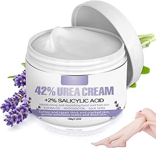 Urea Cream 42% + 2% Salicylic Acid, Lavender Scented, Deeply Moisturizes, Urea Foot Cream for Foot Care Cracked Heel, nail repair & Callus Remover, 3.52 oz/100g