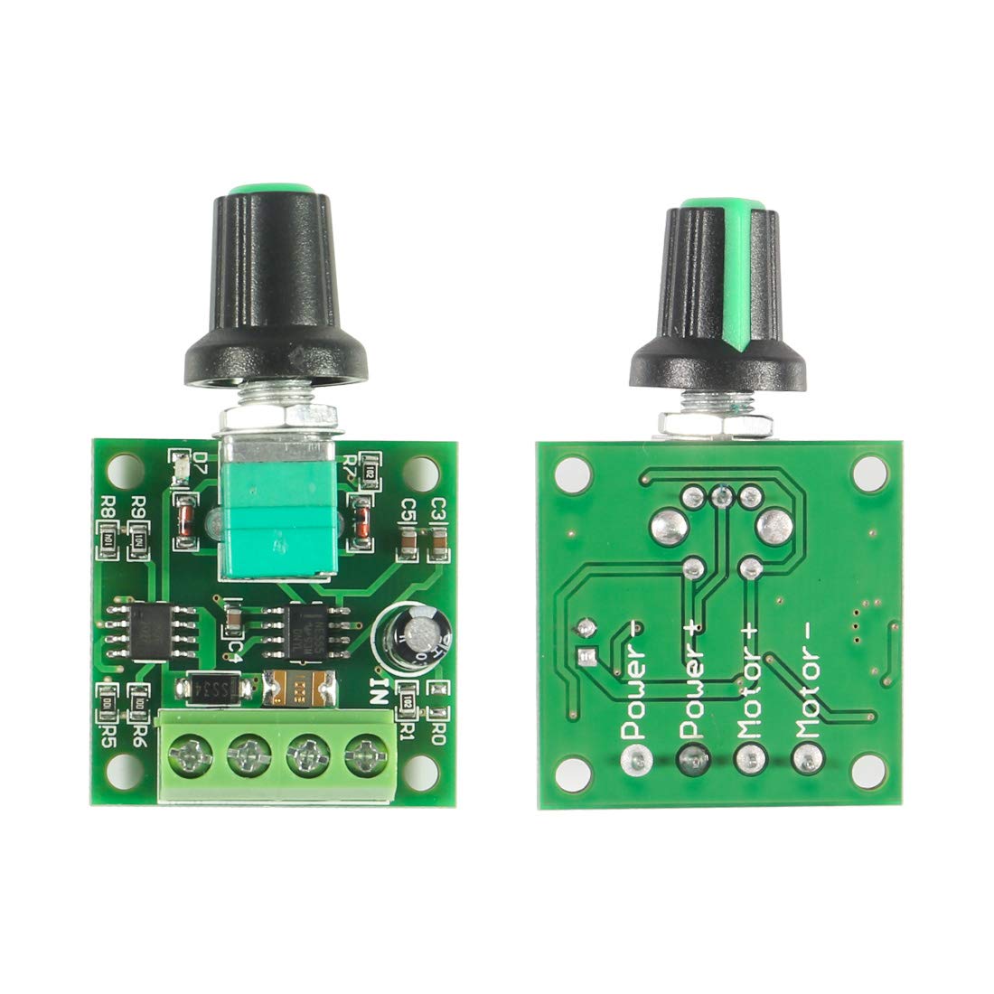 Controlador De Velocidad PWM Para Motor DC 12V-40V 10A - Con Potenciómetro, Protección Inversa - 2 Unidades