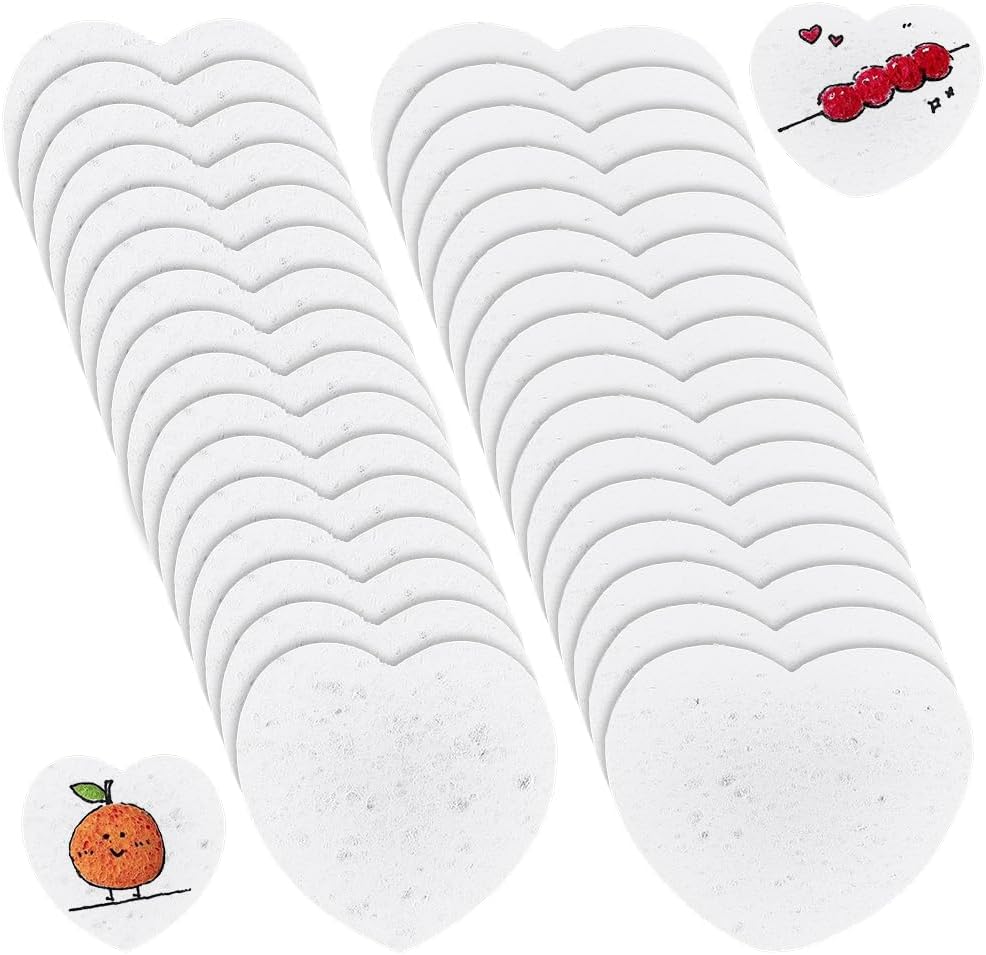 BENECREAT 32Pcs 2Styles Foam Texture Paper, Heart Foam Texture Art Pad, 3D Drawing Magic Canvas Sponge for DIY Puffy Paint Crafts and Handicrafts Art Supplies
