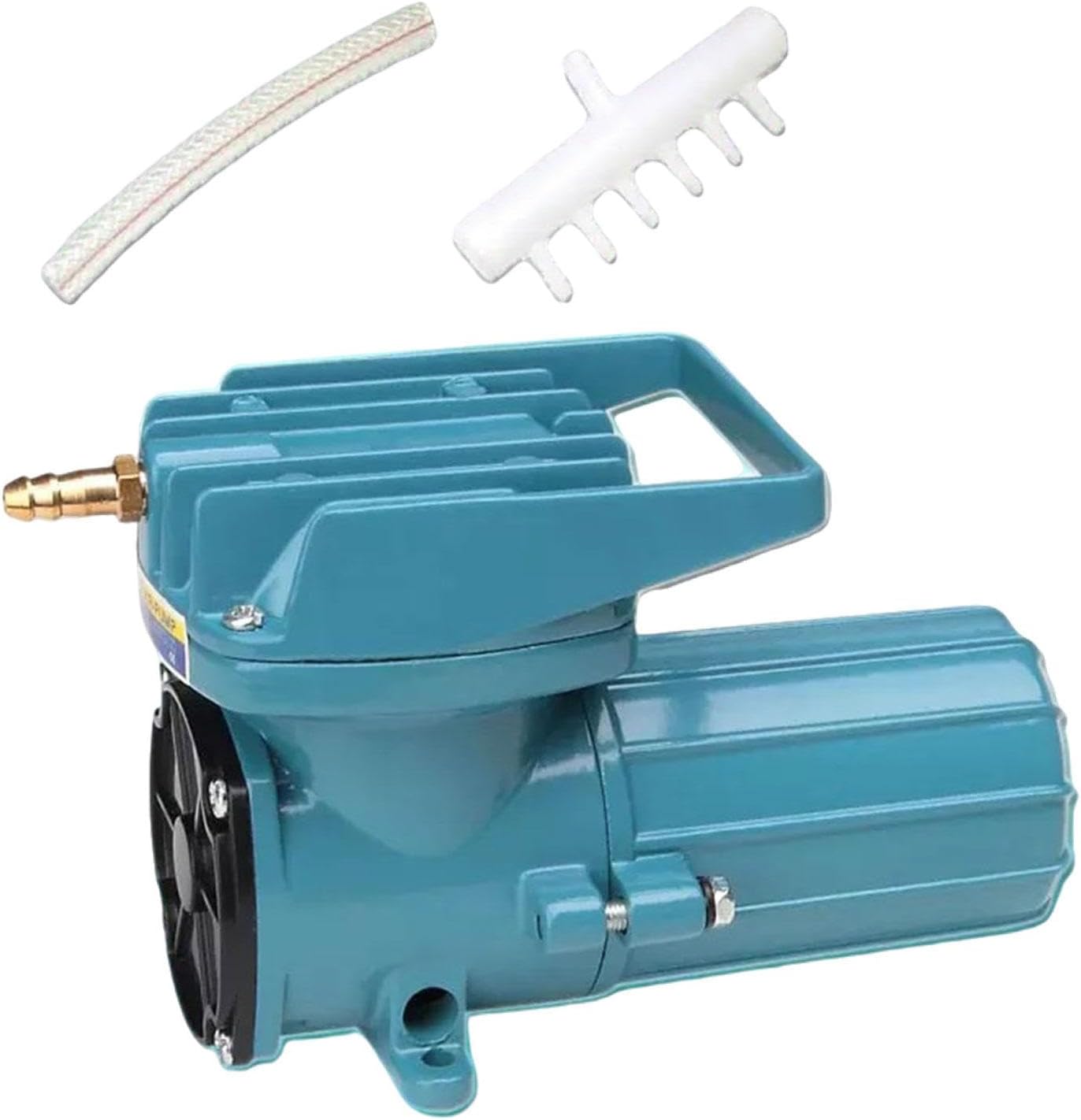 Aquarium Air Pump DC 12V Fish Tank Air Pump, Pond Aerator,Accessory Metal Air Pump for Hydroponics Commercial Use, 12V 18W, 165x76x99mm