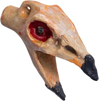 Aztec Death Whistle, Ceramic Crow Whistle, Dragon Whistle, Hyper Whistle, Loud Shrieking Sound, Used for Halloween Embellishment, Horror, Fun and Stress Relief, 1.33.31.96 inch