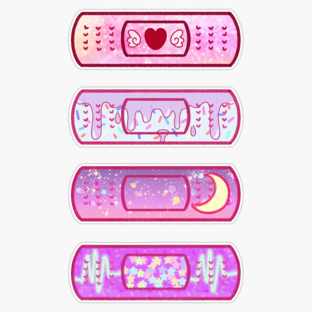 Amazon.com: Menhera Bandaid Set - Kawaii Pastel Galaxy Drip