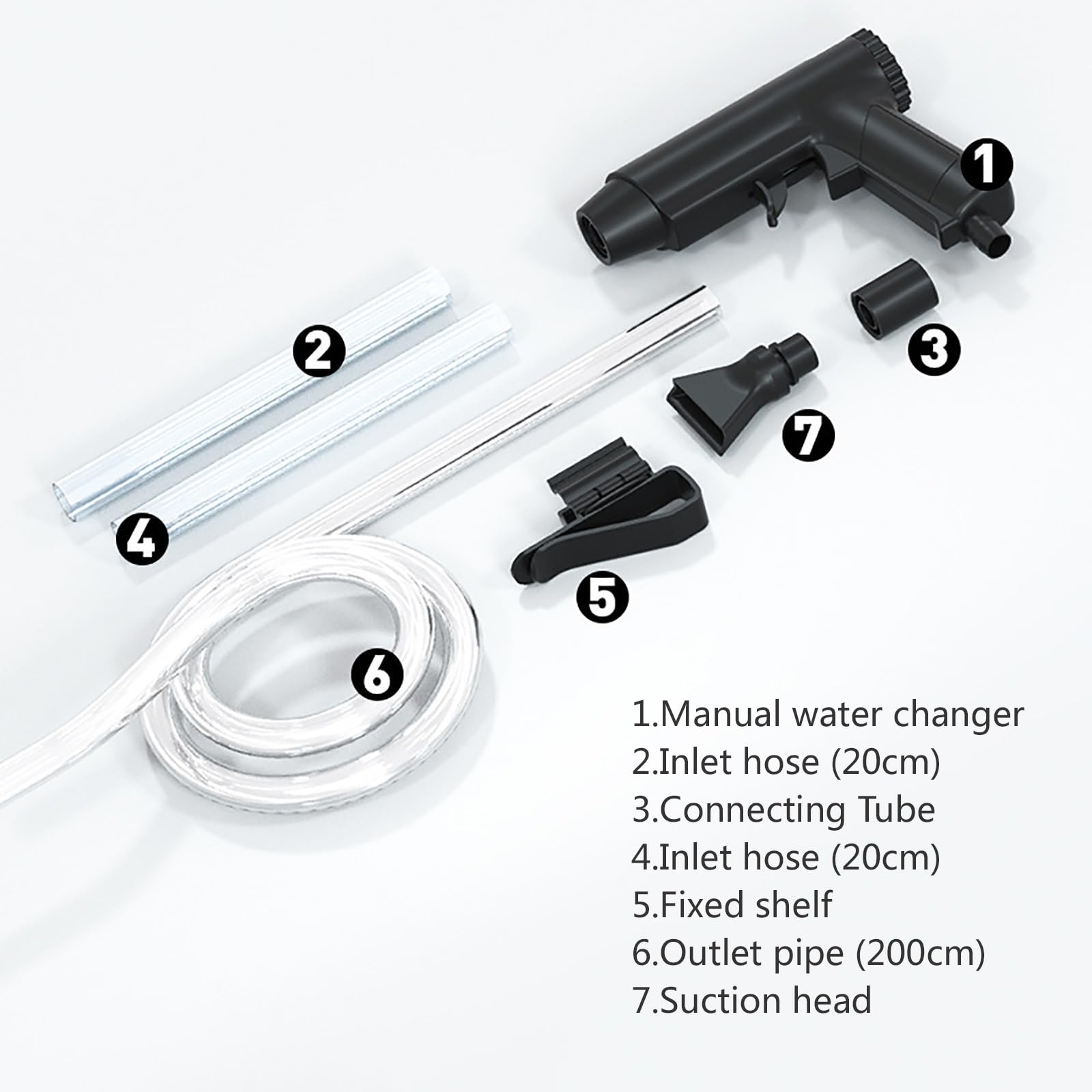 Bomba de Grava for Acuario, Manguera de sifón Manual con Bolsa de Aire Engrosada, Herramientas de Limpieza de peceras for Limpiar peceras con Grava y Arena