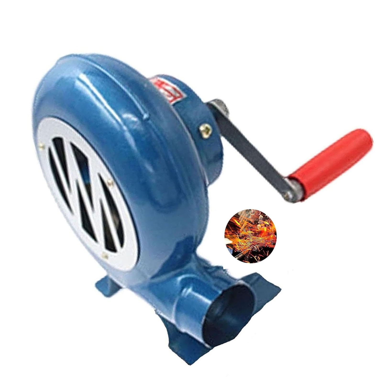 Soplador manual para barbacoa con engranaje de hierro, soplador de aire manual para barbacoa, soplador de parrilla para encendedor de carbón, soplador manual para barbacoa con herramienta de manivela,