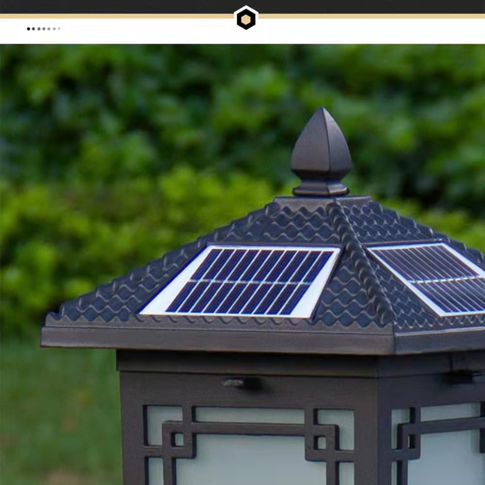 Współczesna zewnętrzna solarna lampa trawnikowa, wodoodporna, willa, ogród, dziedziniec, dzielnica, dzielnica mieszkalna, lampa trawnikowa, styl 9 wys. 55 cm, solarna 1 szt