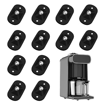 12 Pcs Self Adhesive Small Appliance Rollers,Small Caster Wheels 360Rotation Universal Appliance Wheels for Kitchen Appliances on The Counter,Storage Box,Small FurnitureBlack
