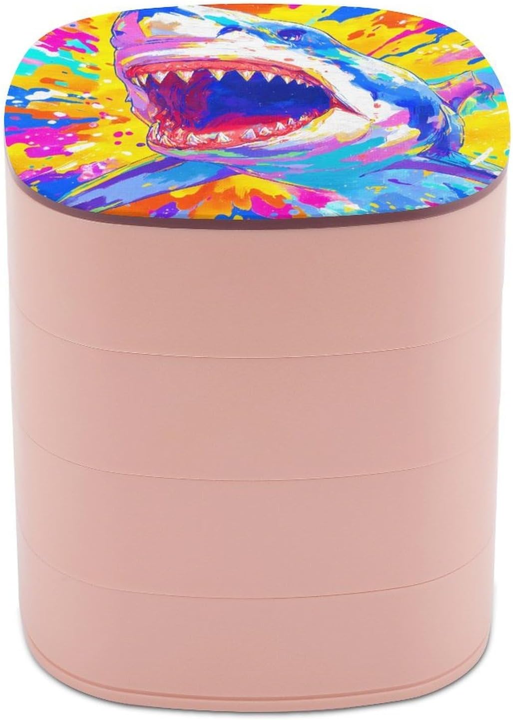 Shark Anime Colorful Rotating Jewelry Box with Mirror