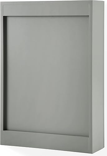 Miniatura 6 de Crosley Furniture Savannah - Armario de pared con espejo, color gris Gris,Blanco