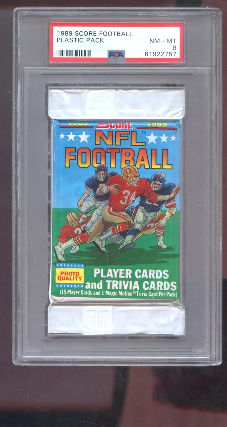 1989 Score Football Card Unopened Wax Pack Graded PSA 8 NFL Barry Sanders Possible