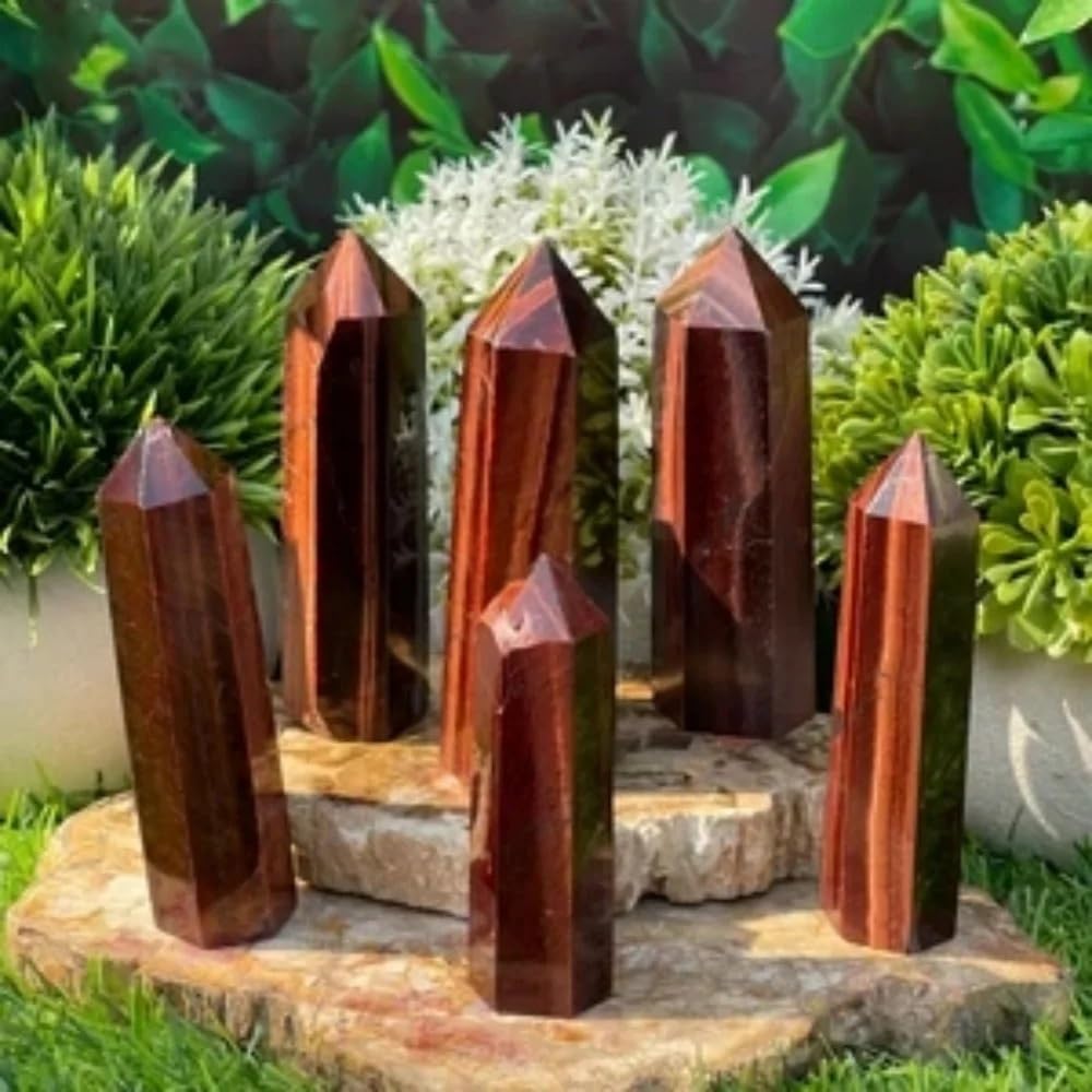 YLQUXEUV 1pc 9-10cm Tiger's Eye Obelisk Quartz Crystal Wand Pointy Gifts For Crystal Lover