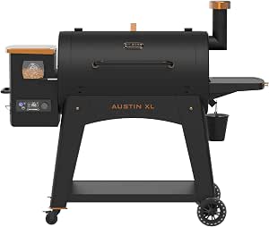 PIT BOSS Pelletgrill AustinXL Onyx Edition Smoker & direktes Flammengrillen, 82-260°C, 2 Fühler, 13,6 kg Pelletbehälter