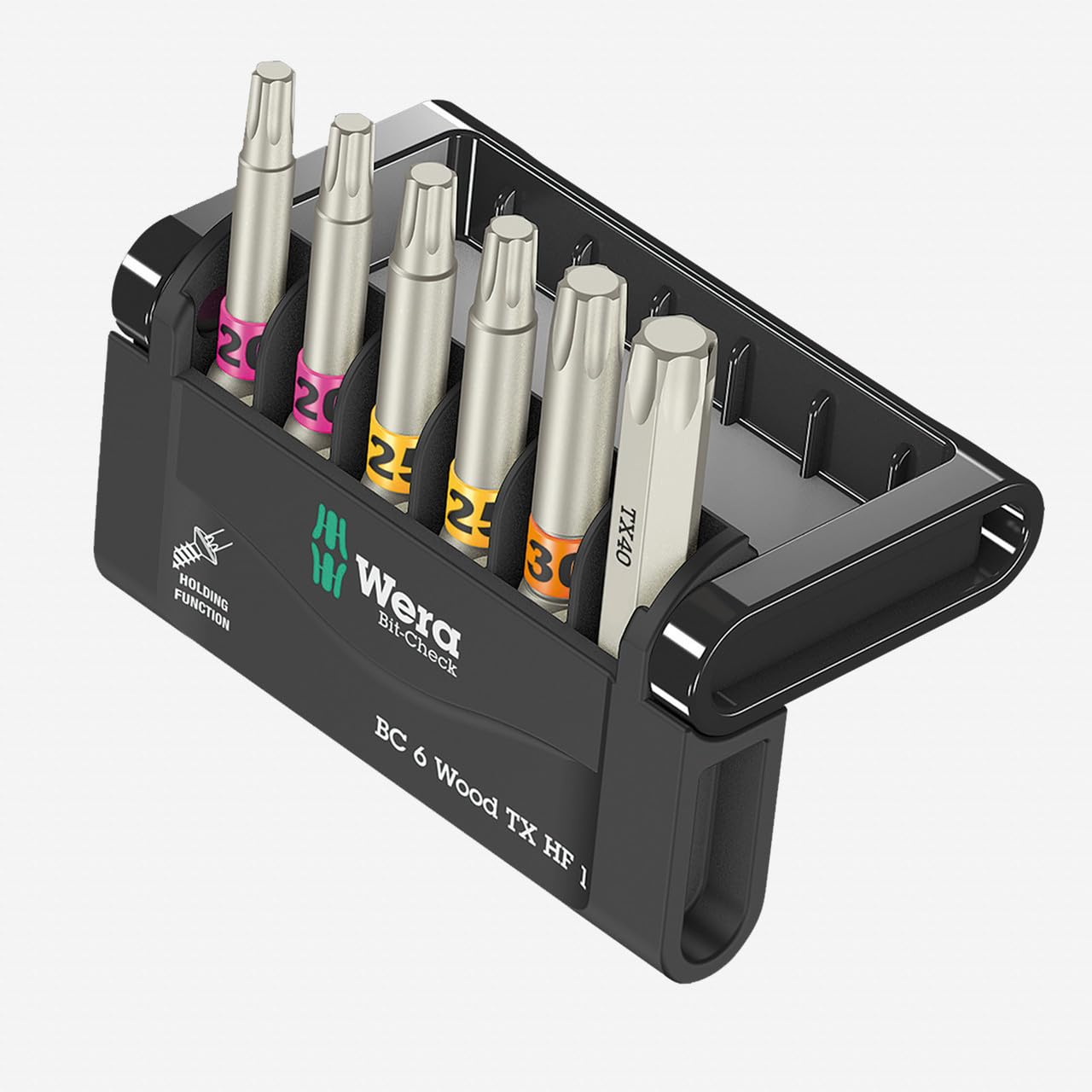 Bit-Check 6 Wood TX HF 1 SB Wera avec 6 pièces de tournevis pour bois