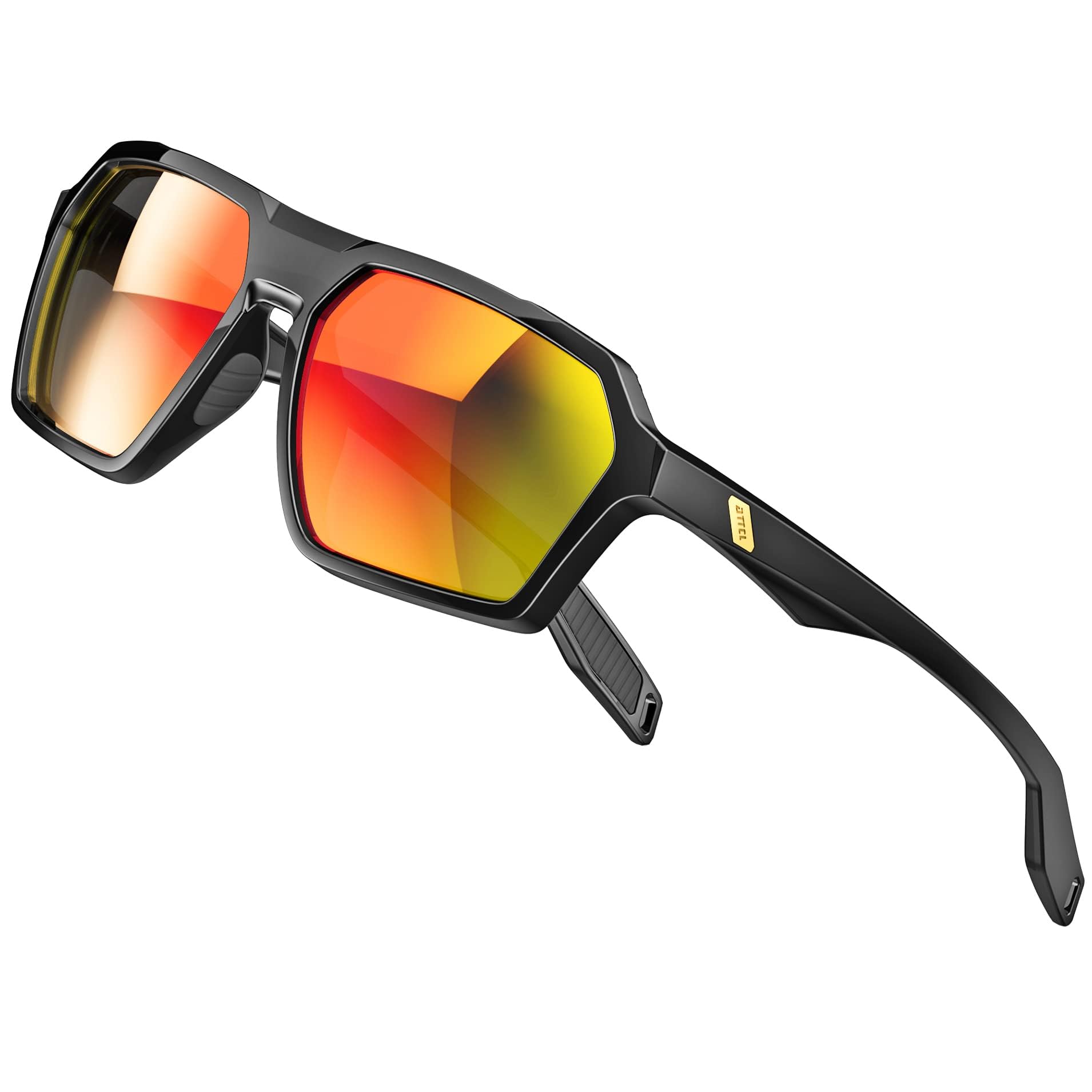 ATTCL Gafas de sol polarizadas para hombre, gafas deportivas casuales con protección UV, marco hexagonal TR90