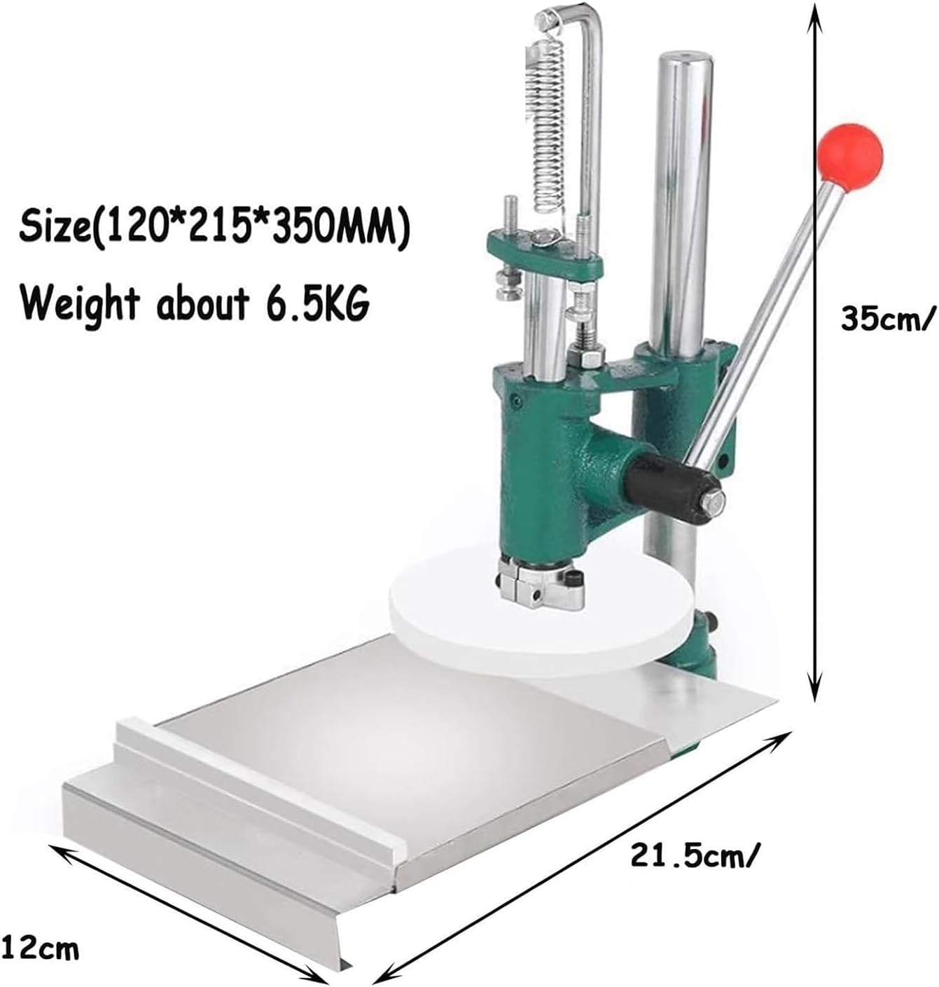 12/13cm Dough Roller Dough Sheeter Pasta Maker, Dough Pastry Press Machine, Uniform Thickness/Adjustable Height/Easy to Clean, for Pizza Crusts Thin Pie