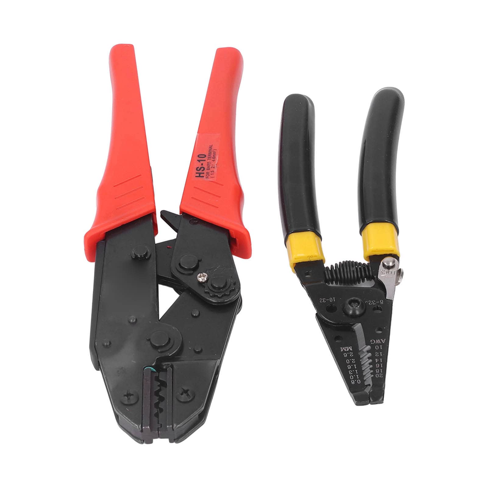 FTVOGUE Kit di Strumenti per Crimpare Cavi a Cricchetto, Kit di Pinze per Connettori Terminali in Acciaio Inossidabile con Gamma di Crimpatura da 1,5 a 6 Mm2, 4 Ganasce Intercambiabili e Spelafili