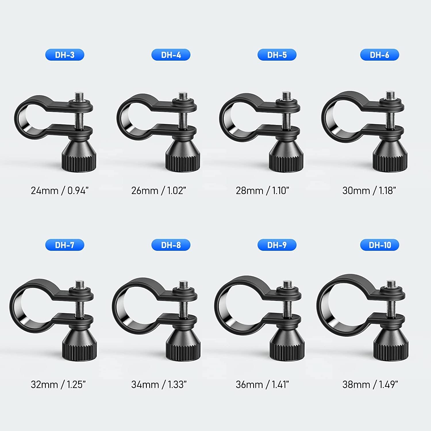 30mm Adjustable Diving Light Arm Mount Clip Flashlight Holder for Underwater Photography Fill Light Joint Torch Holder Clamp (DH-6)