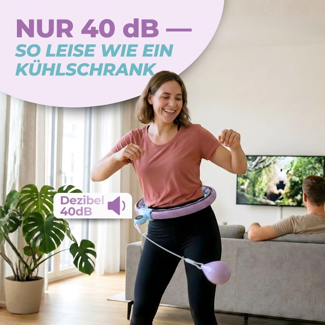 Swiss Activa+ Leiser Hula-Hoop-Reifen mit Taillentrainer