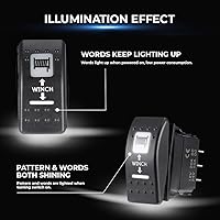 Vista 2 de KEMIMOTO Interruptor basculante de cabrestante de 7 pines, interruptor basculante momentáneo UTV compatible con Polaris RZR Ranger Can-am luz LED