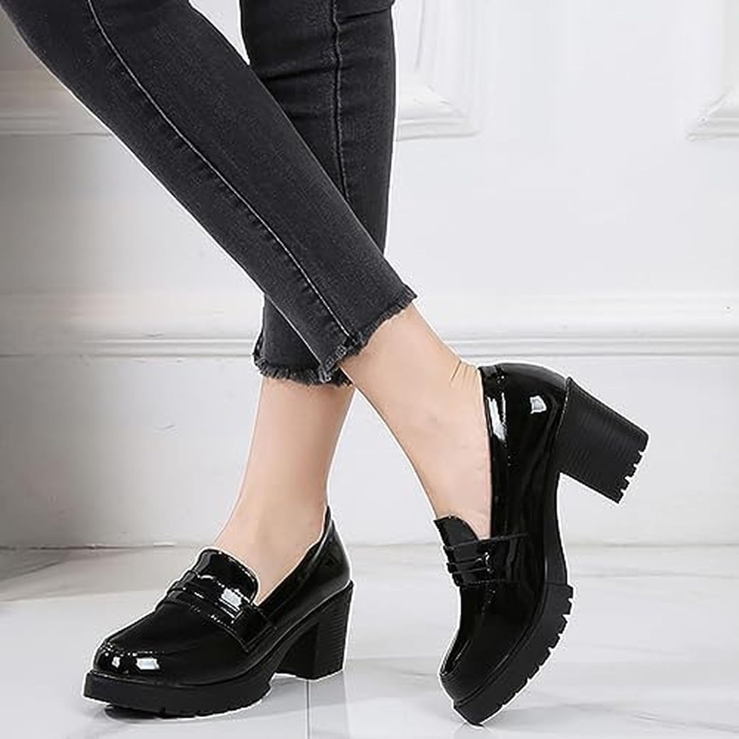 ローファー コインローファー 学生 シューズ JK パンプス 女子 通勤 通学 レディース スクール カジュアル ベルト付き フォーマル 制服靴 美脚  : Piggy Gogo - 通販 - Yahoo!ショッピング [DOZOGU] ローファー 厚底 6cmヒール 通勤 通学 レディース コスプレ  パンプス
