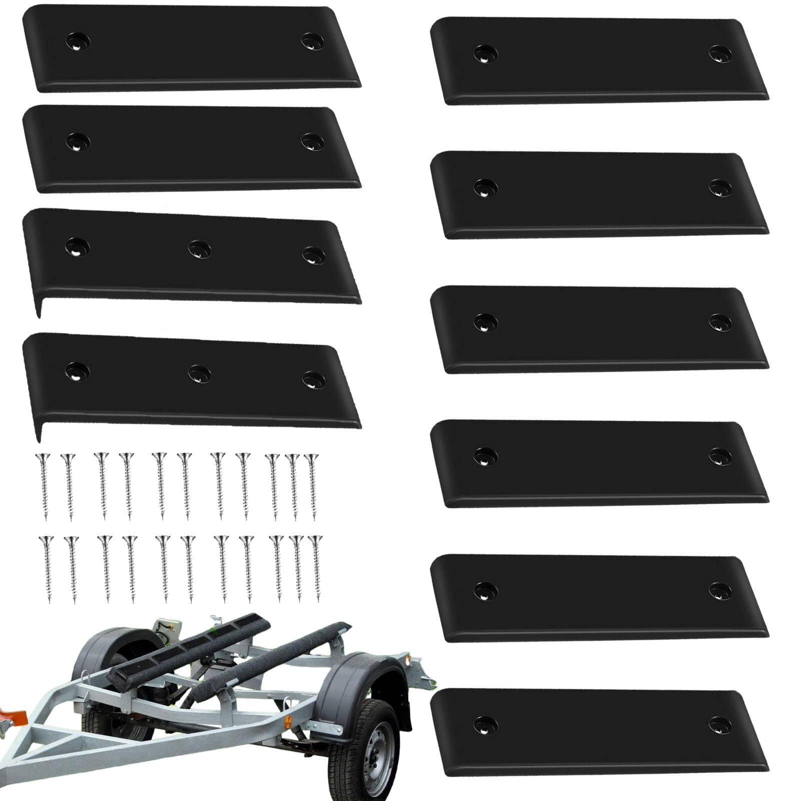 Boat Trailer Bunk, Bunk Slide Slicks, Heavy Duty Bunk Glide Bunk Enders Boat Trailer Glide 10x Bunk Slides Trailer Bunk Slicks Boat Launching Slides Loading Boat Slides 3x10 Bunk Slides