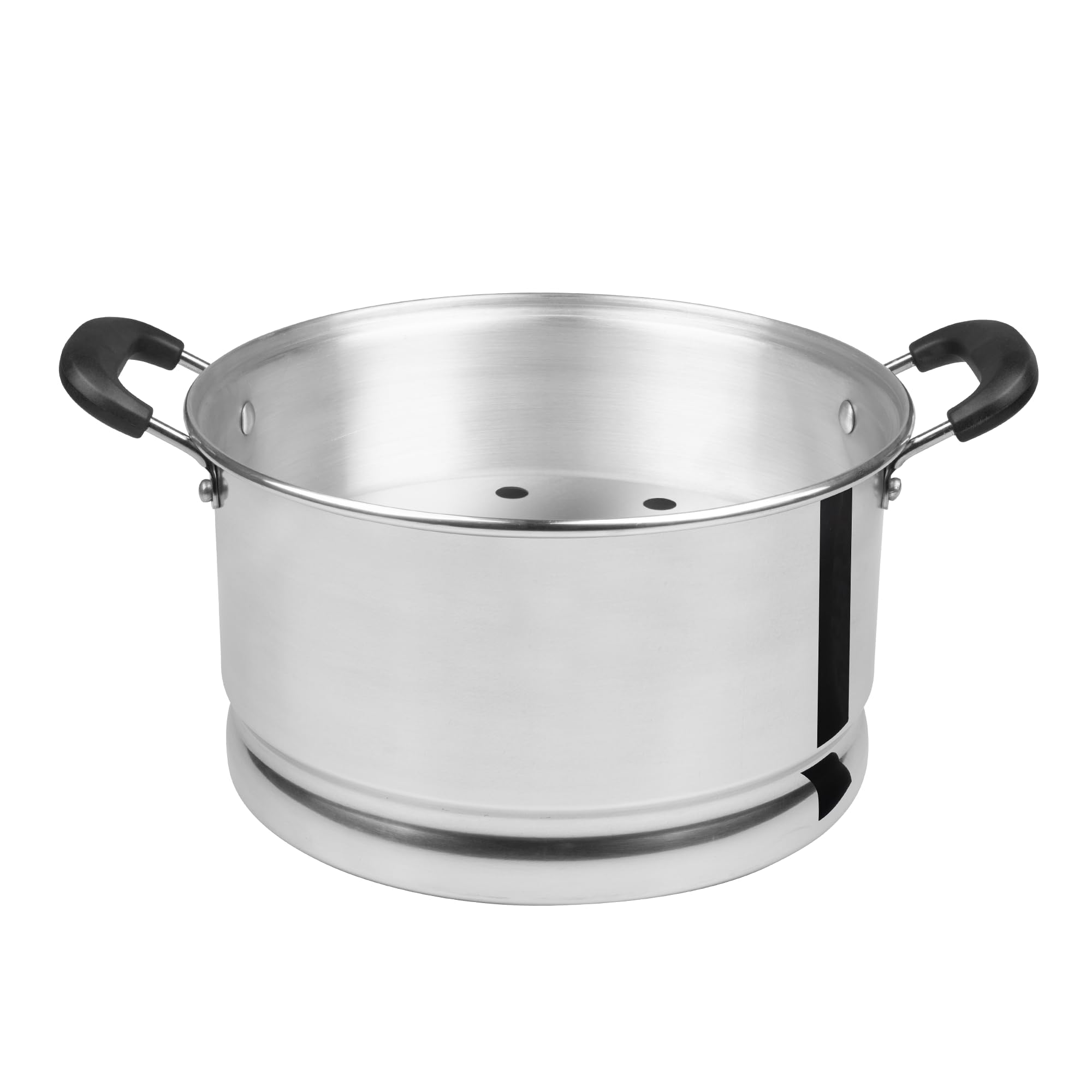 Vasconia 10-Quart Steamer Pot with Tray and Glass Lid - Aluminum Big Cooking Pot for Tamales Boiling Frying - Durable Cookware with Heavy Duty Handles - Soup Pot for Cooking Seafood Pasta Vegetables