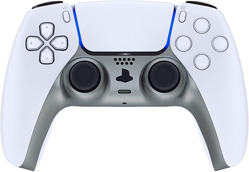 Vista 9 de eXtremeRate Black Decorative Trim Shell Compatible with p s 5 Controller, Soft Touch DIY Replacement Clip Shell, Custom Plates Cover Compatible with