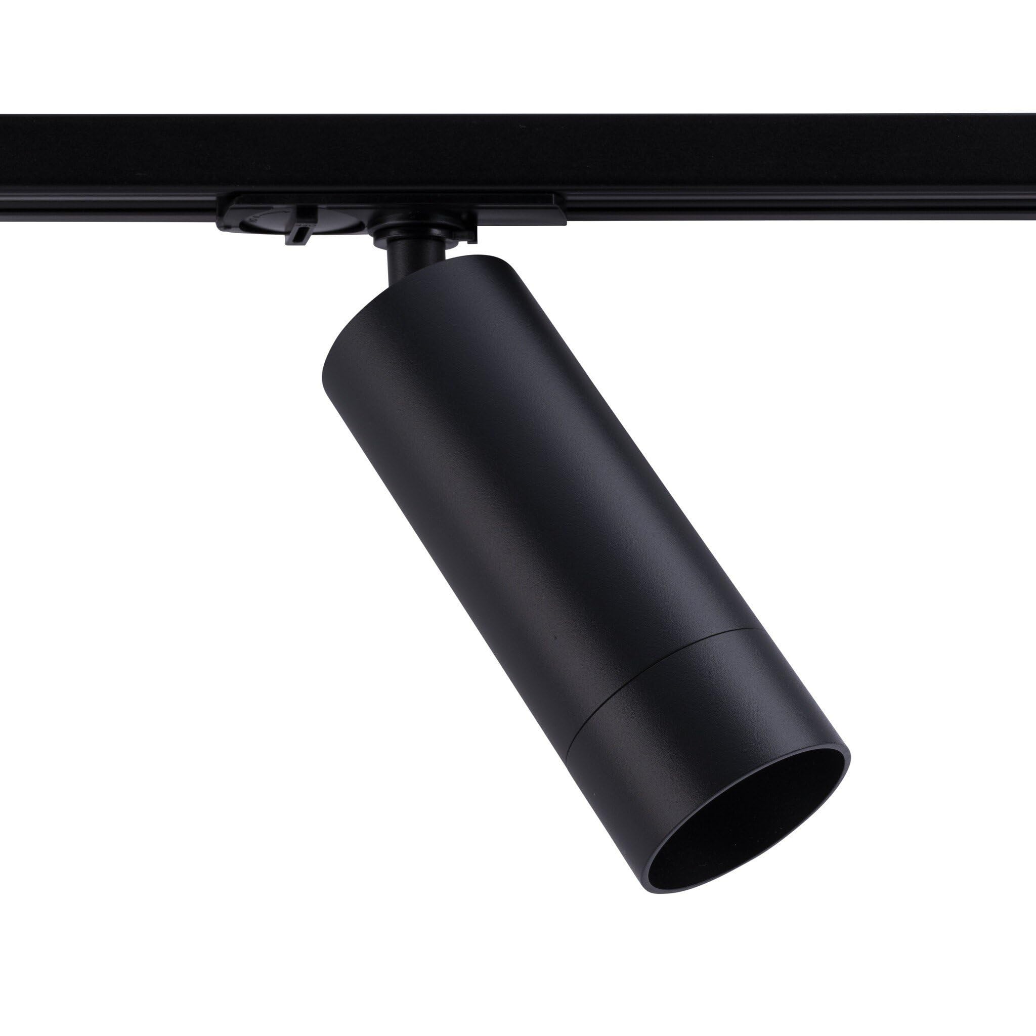Ledvion - Foco de Carril, Carril Monofasico, Solo foco de riel monofásico, Negro, 1x Foco de techo Orientable GU10, Lampara techo, plafon led techo cocina, luces led, focos led interior techo