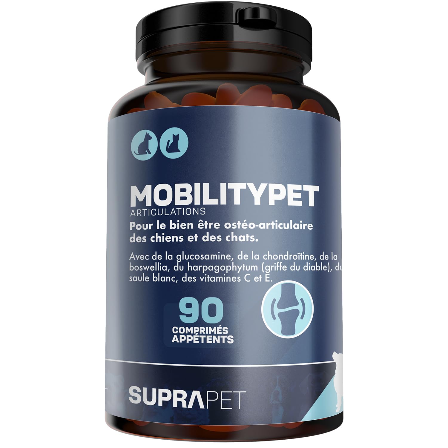 Suprapet MobilityPet pour Chiens - Soutien Os et Cartilage - Aliment Complémentaire Naturel (90 COMPRIMÉS)