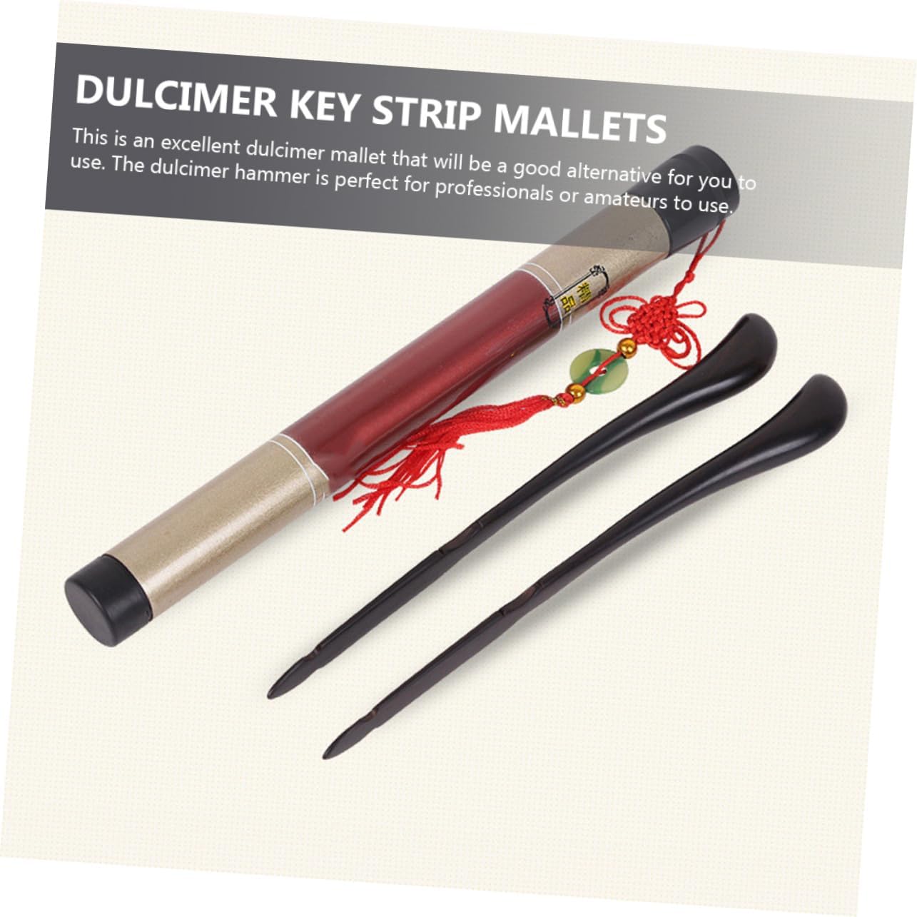 Sosoport 2-Piece Dulcimer Hammer Set Professional Yangqin Practice Mallets Premium Wood Hammers for Dulcimer Musical Instruments