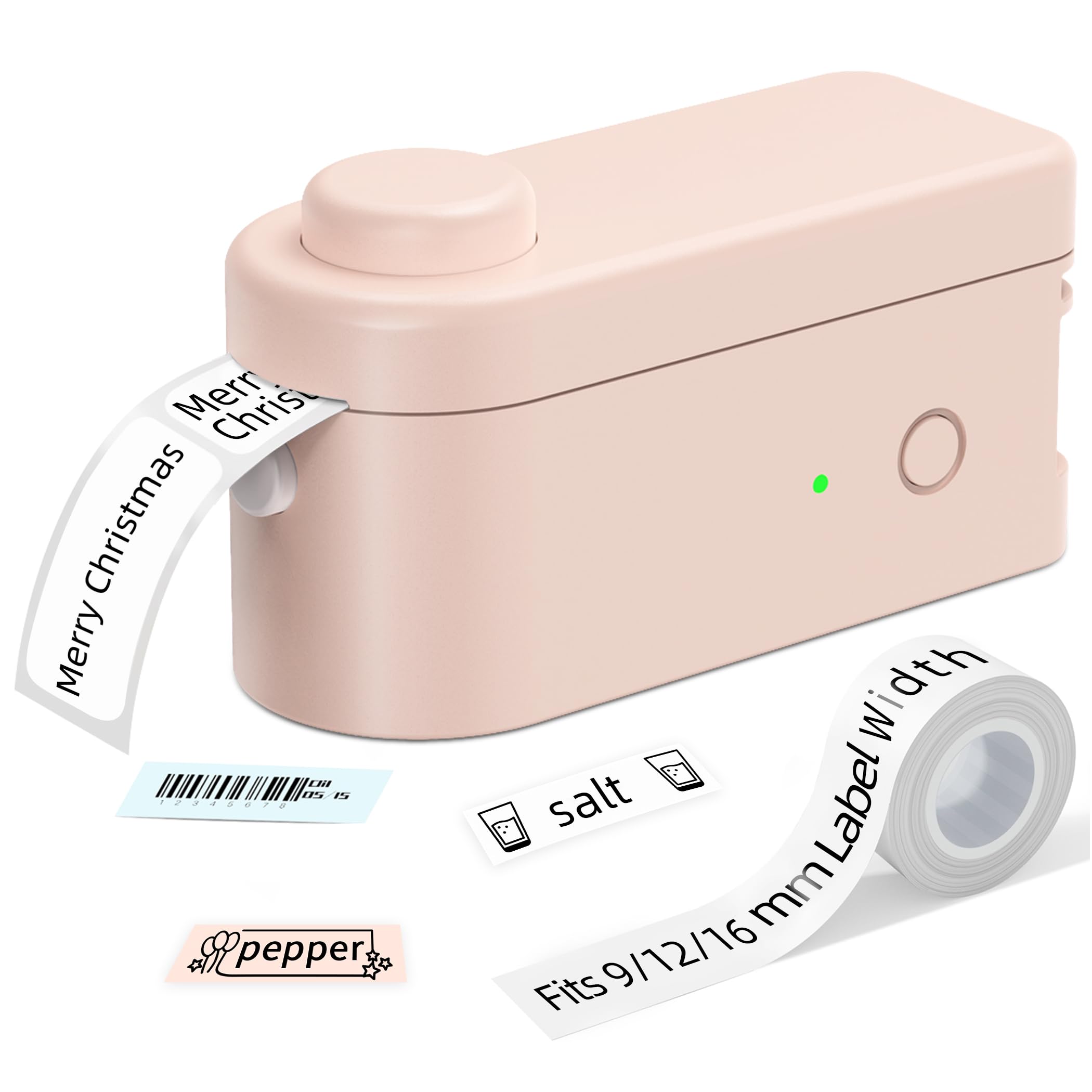 Makeid L1 Label Maker Machine with Tape - Portable & Rechargeable Label Makers Compatible with 9/12/16mm Waterproof Tape - Mini Bluetooth Labeler for Organizing Office Home School