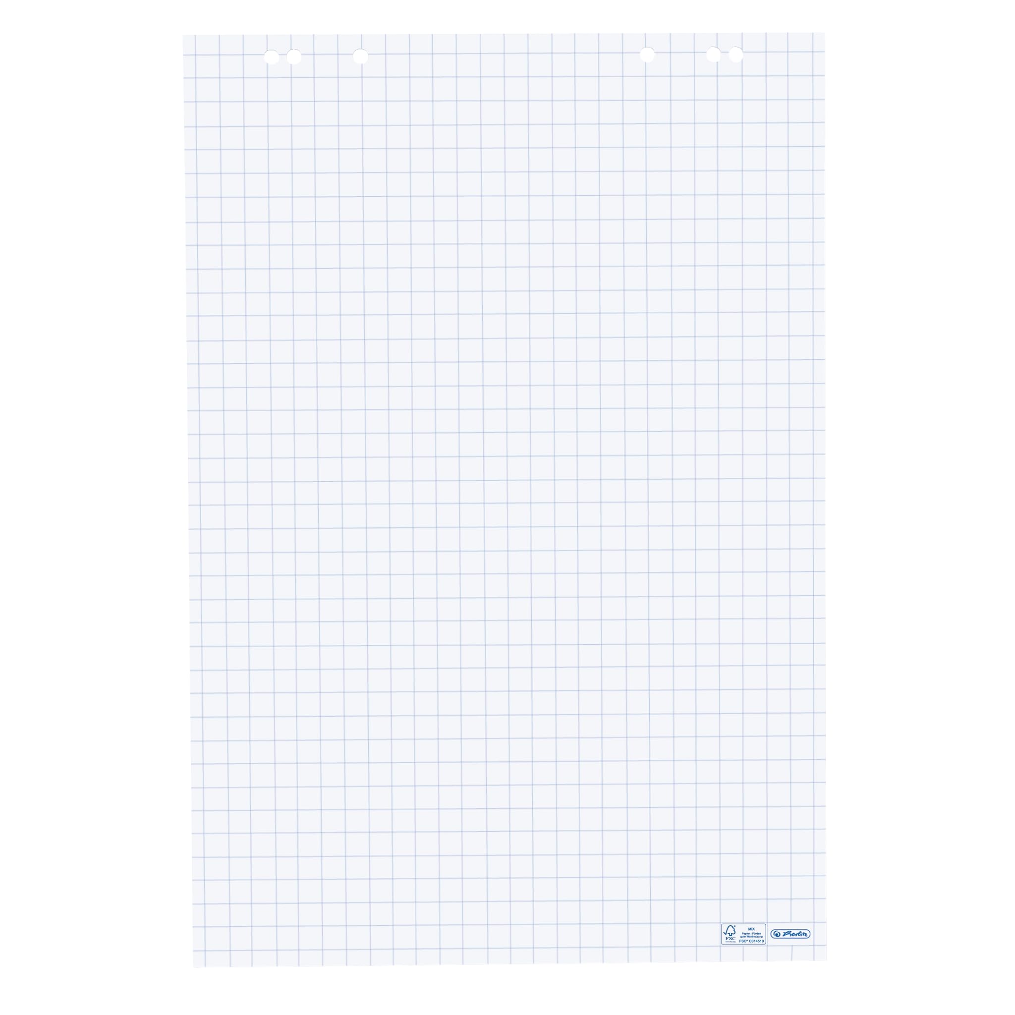 Herlitz Carta Riciclata a Quadretti per Lavagna a Fogli Mobili 68 x 99 cm 5 Pezzi