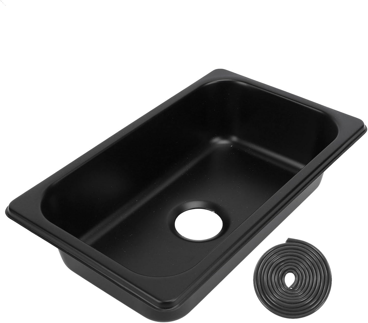 RV Sink, 304 Stainless Kitchen Bar Sink, 40mm Round Recessed Waste Outlet, Kitchen Rectangular Hand Wash Basin, for Mini Vanity Hand Wash for Camper, Trailer, Caravan,Bar,