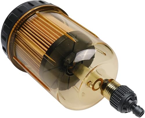 Miniatura 4 de iFJF S3213 Filtro de separación de agua de combustible 35-60494-1 para motor fuera de borda Filtro de 10 micrones con puerto NPT de 38 pulgadas