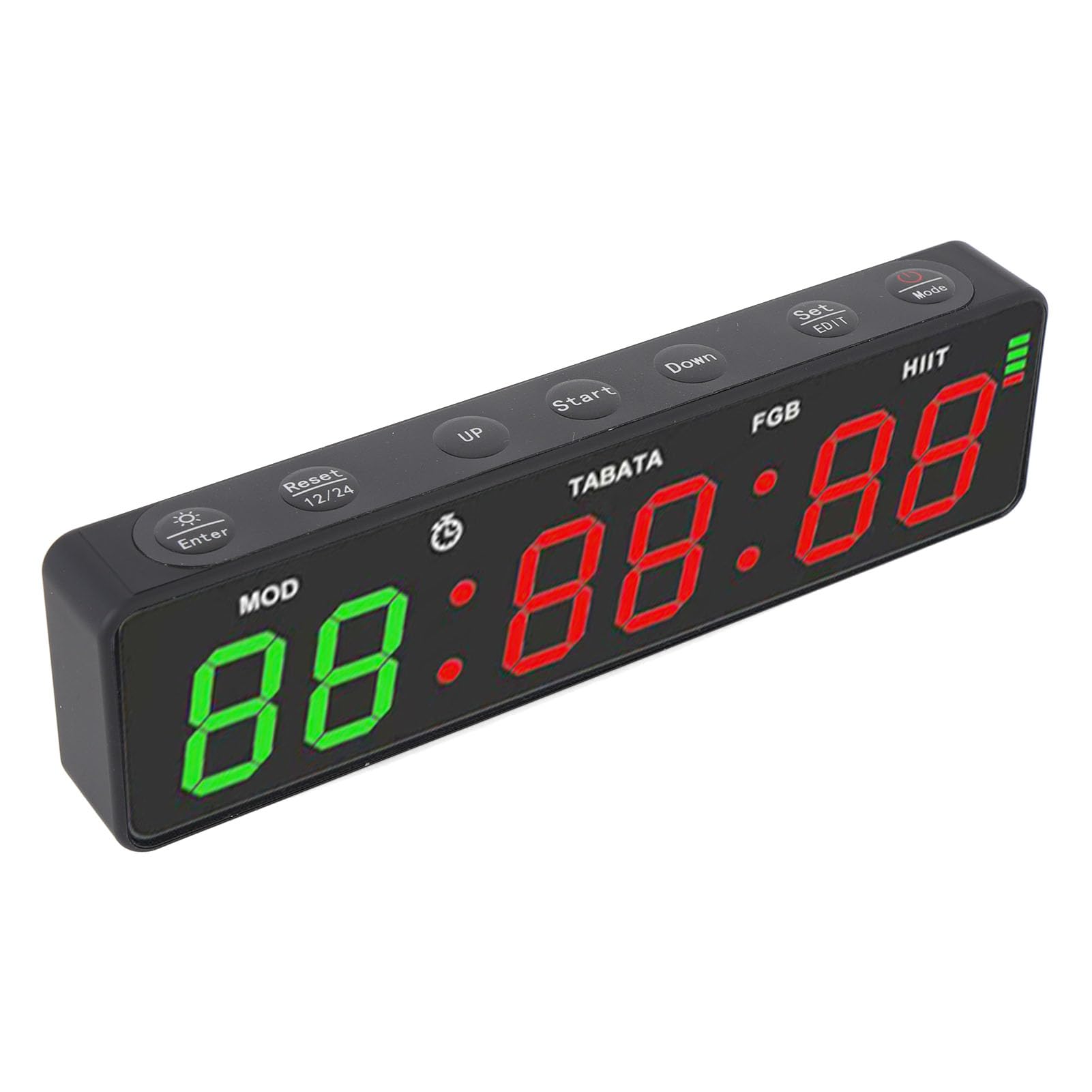 Bediffer Cronometro Compatto da Palestra per Boxe in Garage, Timer a Intervalli di Allenamento Versatile con Programma HIIT, Ideale per Yoga All'aperto e Allenamento di Corsa