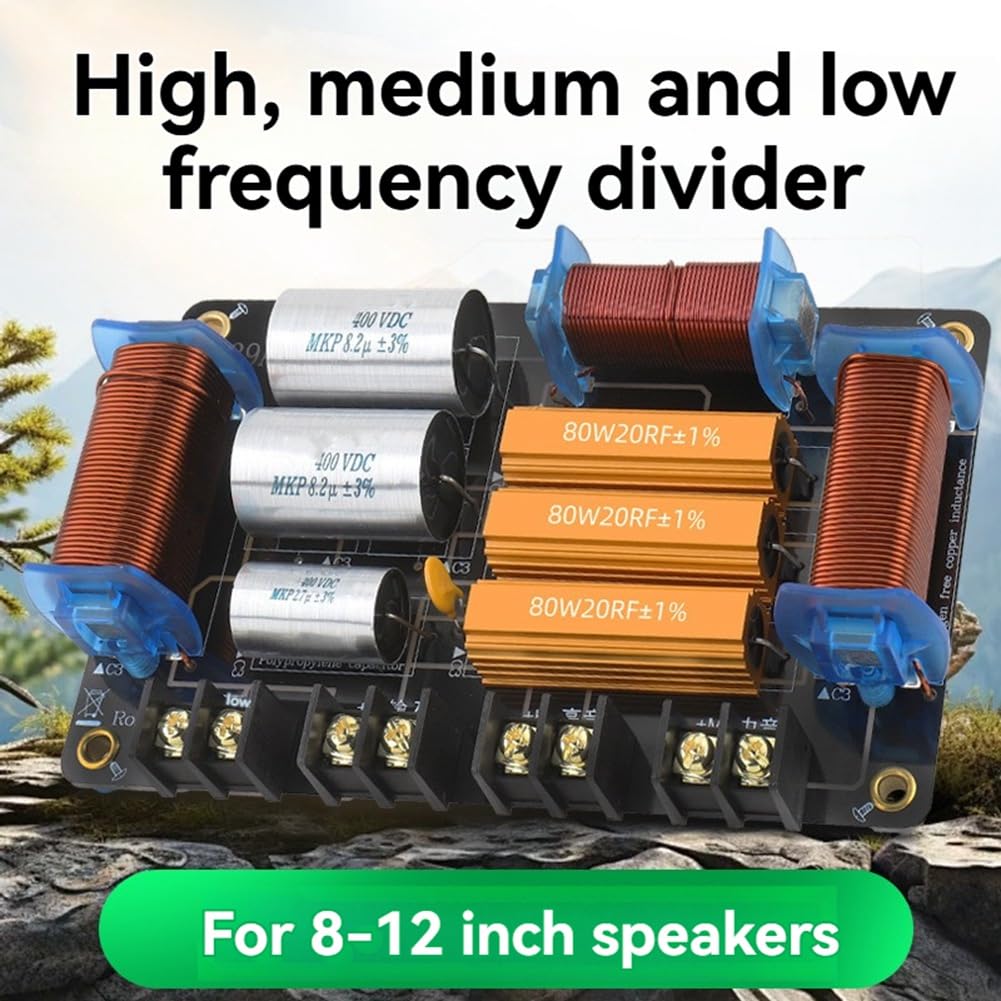 Divisore di Altoparlanti Professionale Ad Alta Potenza 800W A Tre Vie Filtro Crossover Audio 900Hz/3600Hz per Teatrale Domestico A 3 unità