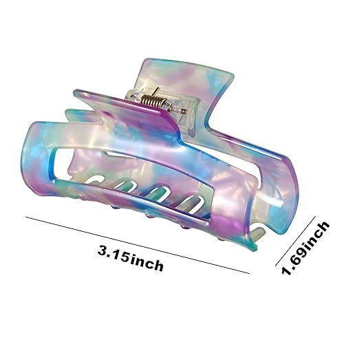 Miniatura 2 de Pinzas de garra medianas para mujeres y niñas, 10 pinzas de mandíbula antideslizantes de 5 colores, dientes de doble fila de 1.6 pulgadas, pequeñas