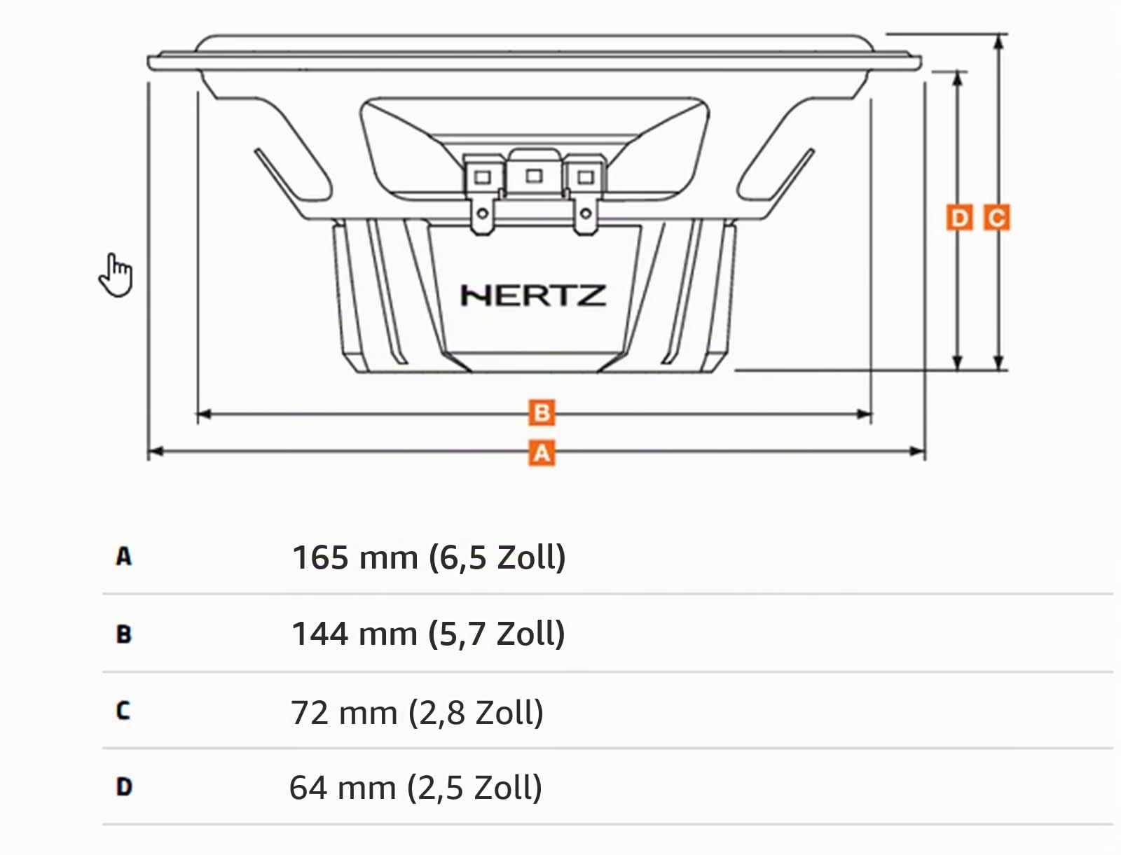 Hertz DCX 165.3-165 mm 2-Wege Koax Lautsprecher