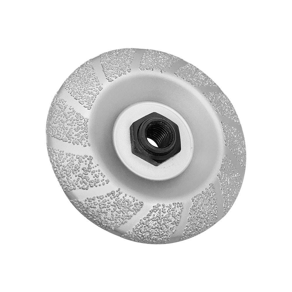 4-1/2'' x 5/8''-11 Vacuum Brazed Diamond Metal Grinding Wheel