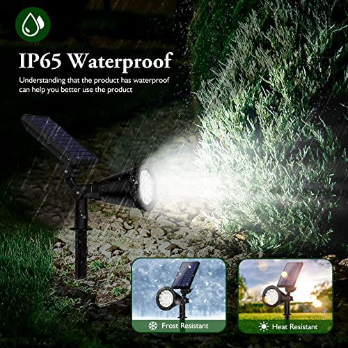 Inecoks 800 Lumens Solar Spot Lights Outdoor,Solar Flood Lights Waterproof Solar Spotlight For Pathway Driveway Backyard Patio Tree Landscape Garage #TOP3