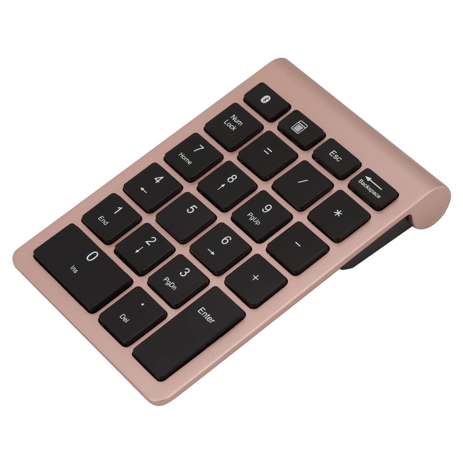 Klawiatura Numeryczna Bezprzewodowa Mini Klawiatura - Bluetooth 5.0 Ergonomiczna Klawiatura Klawiszy 22 dla Systemu Android, Windows, Mac OS - Struktura Klawiszy Nożycowych - (Różowe złoto)