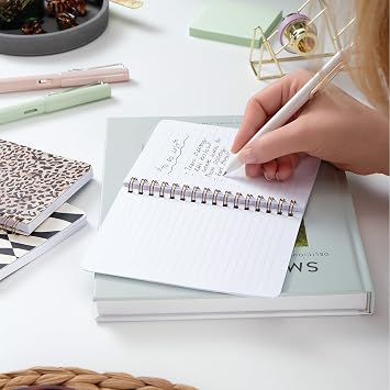 PAPERORA Pocket Size 10x14 Cm Spiral Striped Cardboard Cover 3' Notebook Set Leopard